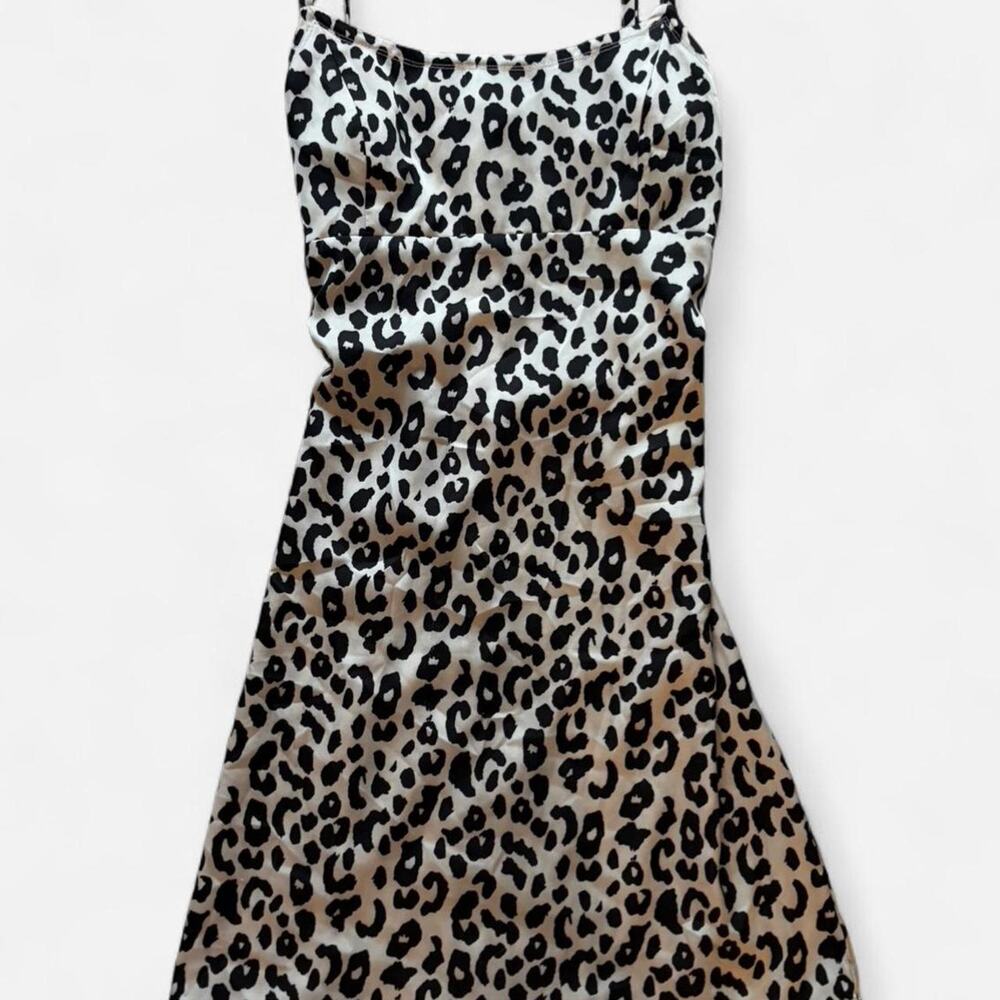 Brandy melville mini leopard print mini dress